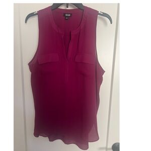 Women's Sleeveless Burgundy Top